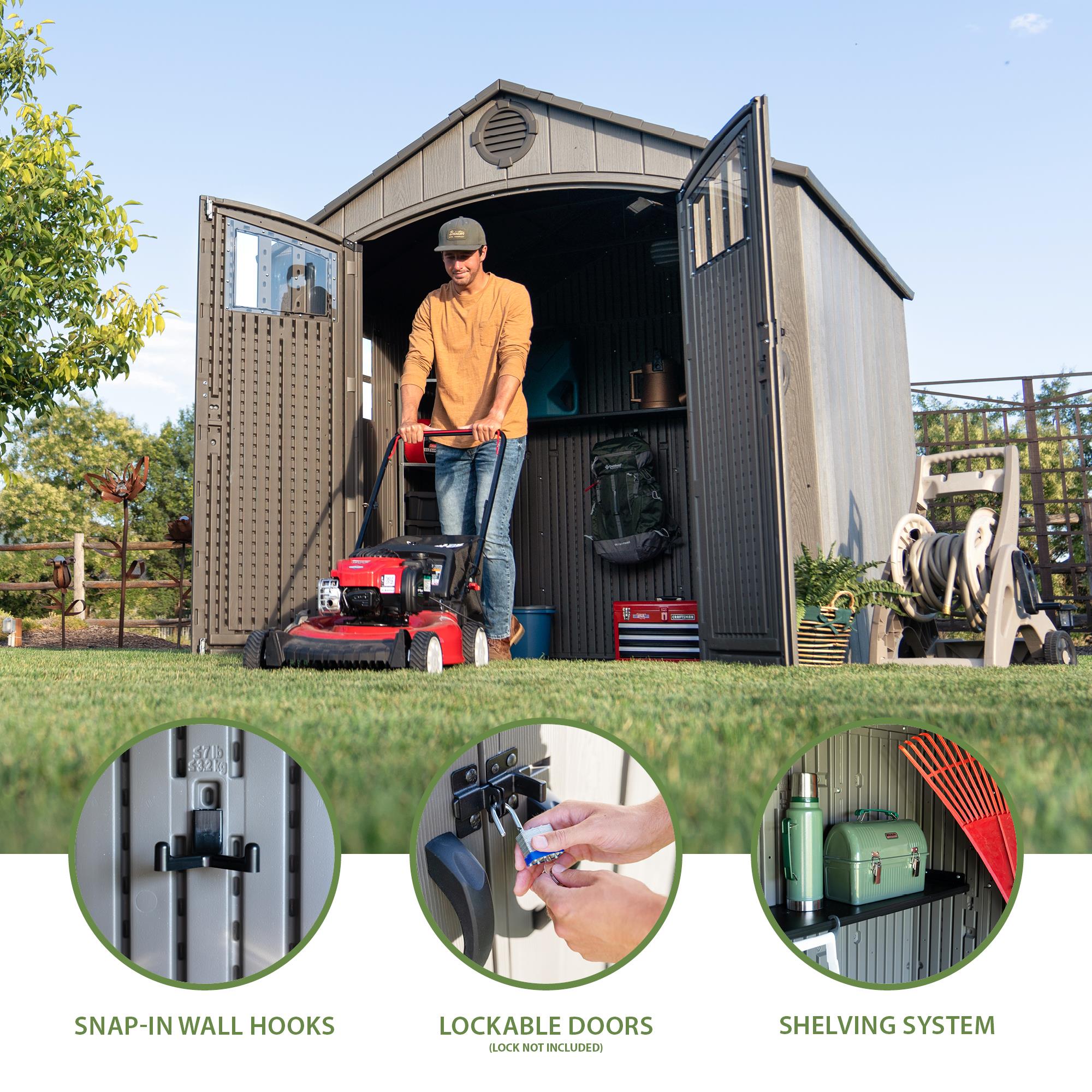 Lifetime 8 Ft. X 7.5 Ft. Outdoor Storage Shed - 60370