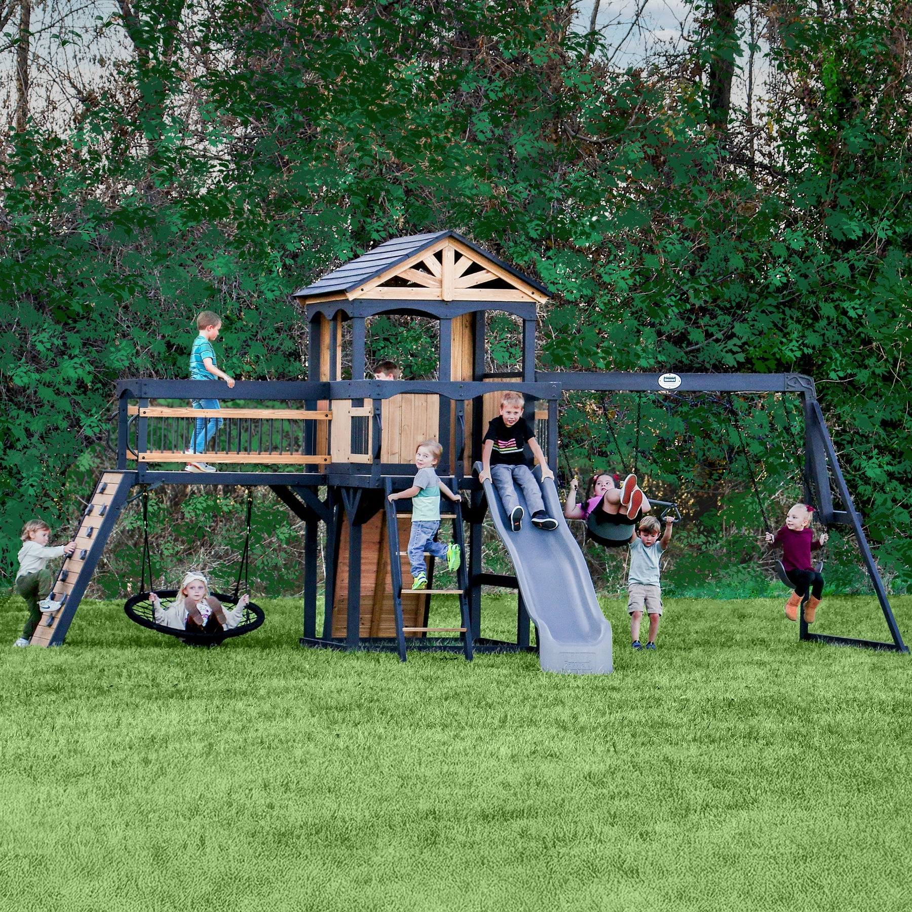 Backyard Discovery Timber Crossing Swing Set 2300354com