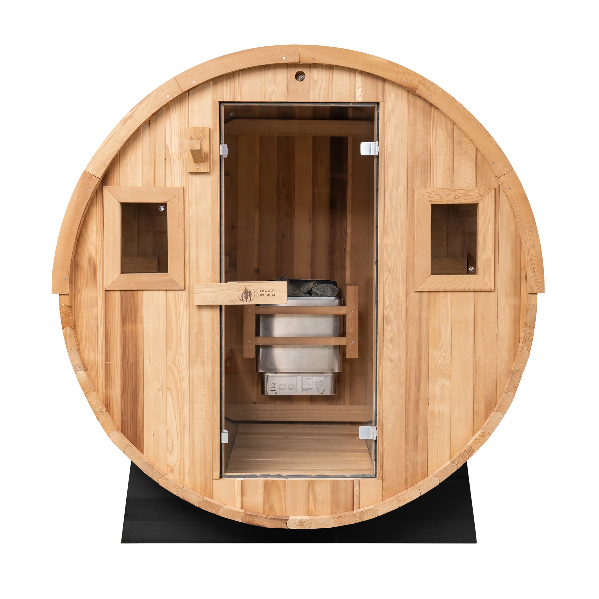 Redwood Outdoors 6-Person Barrel Outdoor Sauna SN-BBU-H6K001F