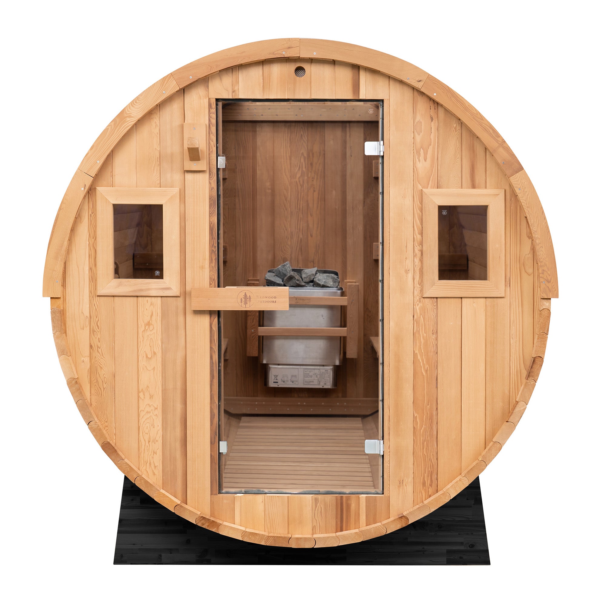Redwood Outdoors 8-Person Barrel Outdoor Sauna SN-BBU-H8K001F