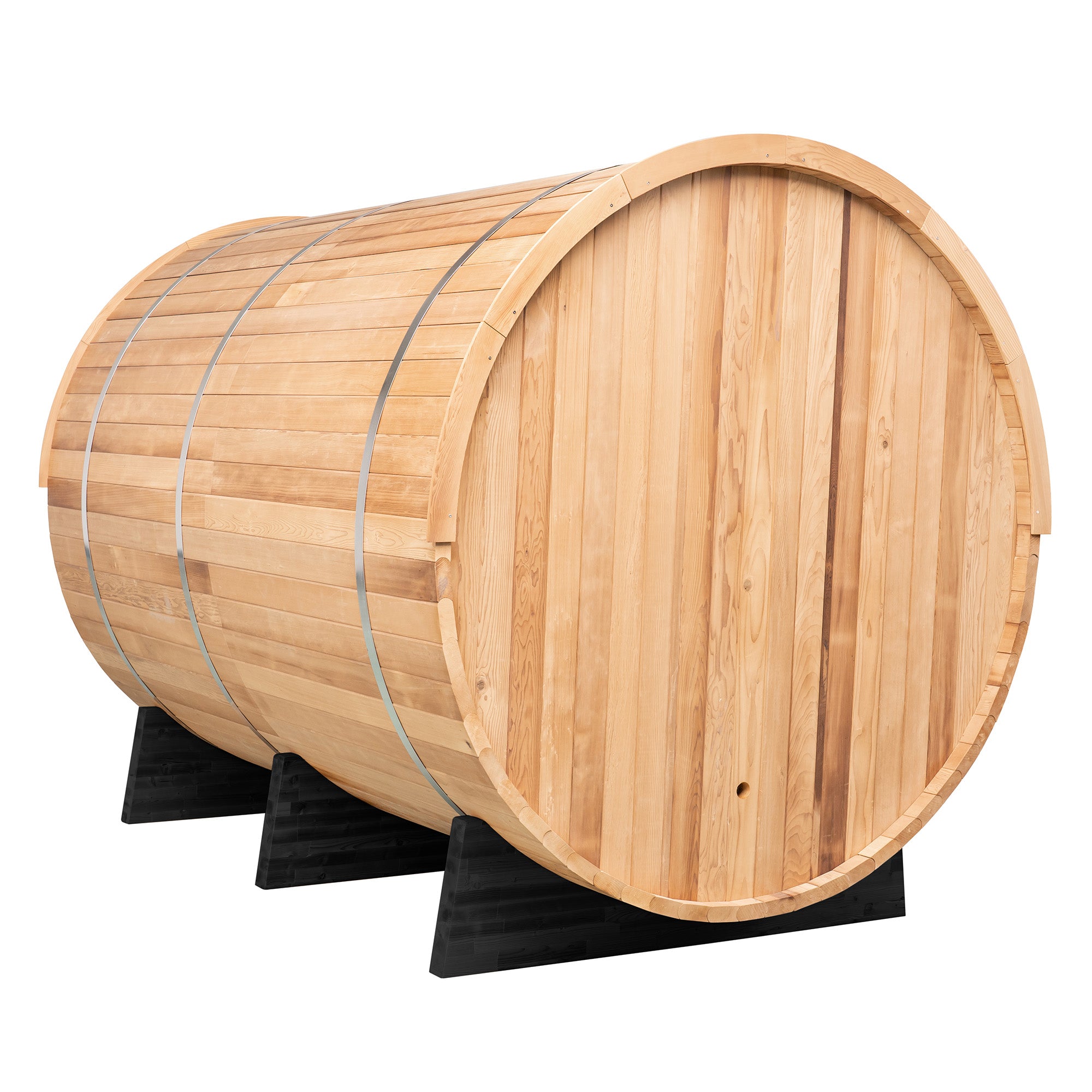 Redwood Outdoors 6-Person Barrel w/ Porch Outdoor Sauna SN-BPU-H6K001N