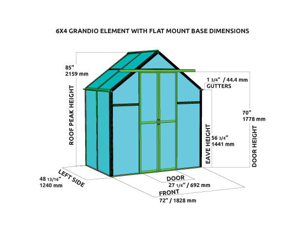 Grandio Element 6x4 Greenhouse ELEMENT-64