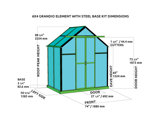 Grandio Element 6x4 Greenhouse ELEMENT-64