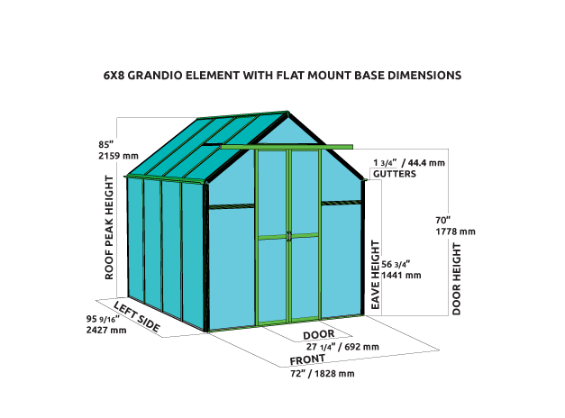 Grandio Element 6x8 Greenhouse ELEMENT-68
