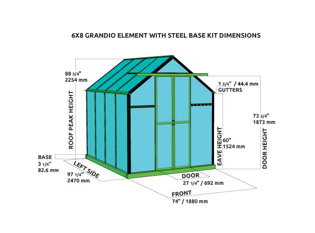 Grandio Element 6x8 Greenhouse ELEMENT-68