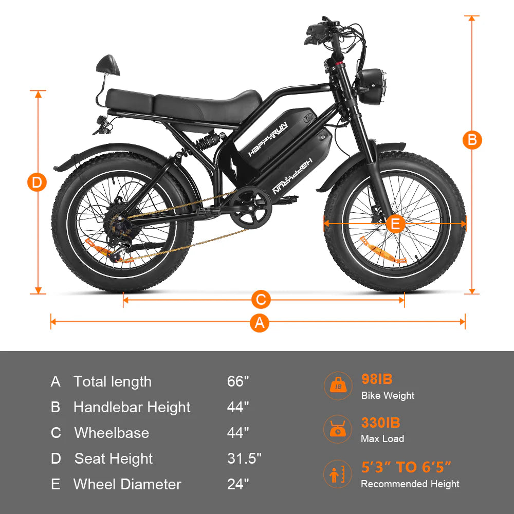 HappyRun G70 Electric Bike HRG70RB