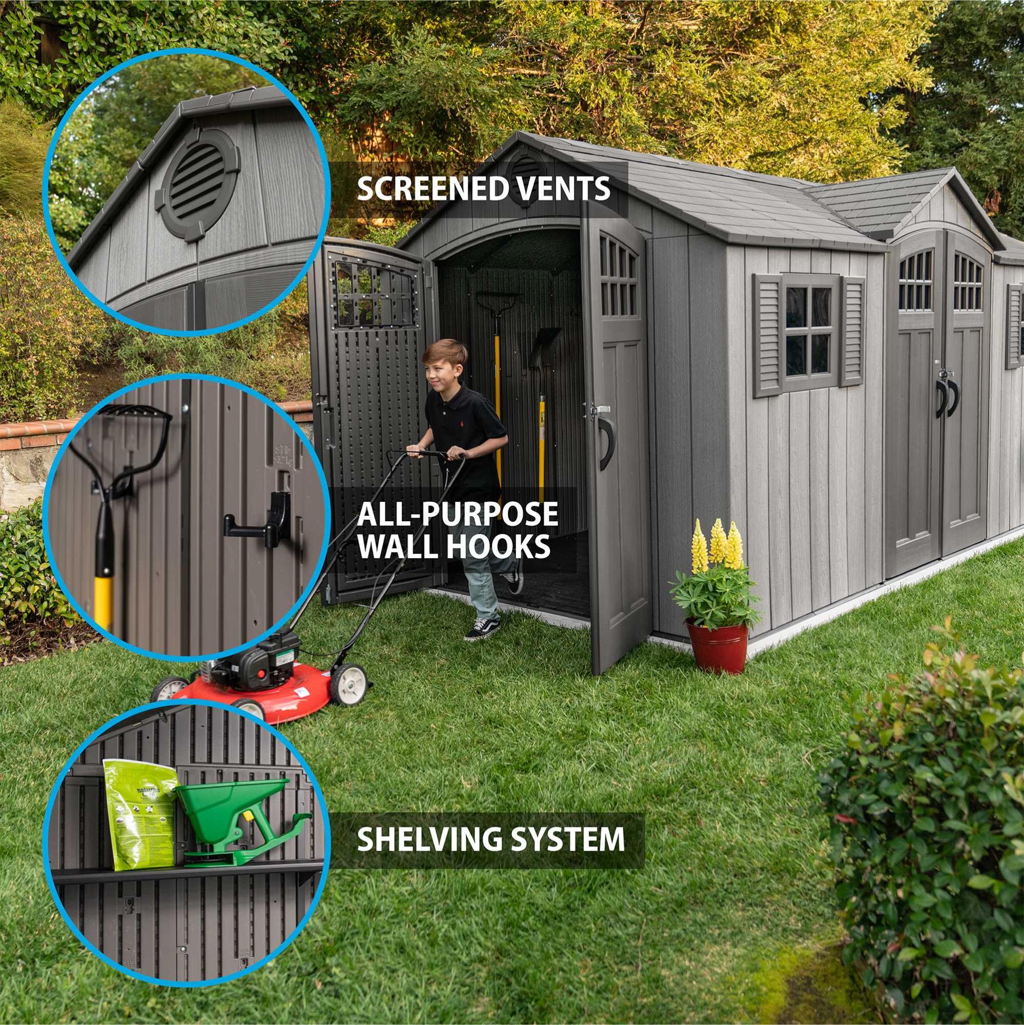 Lifetime 15 Ft X 8 Ft Outdoor Storage Shed - 60318