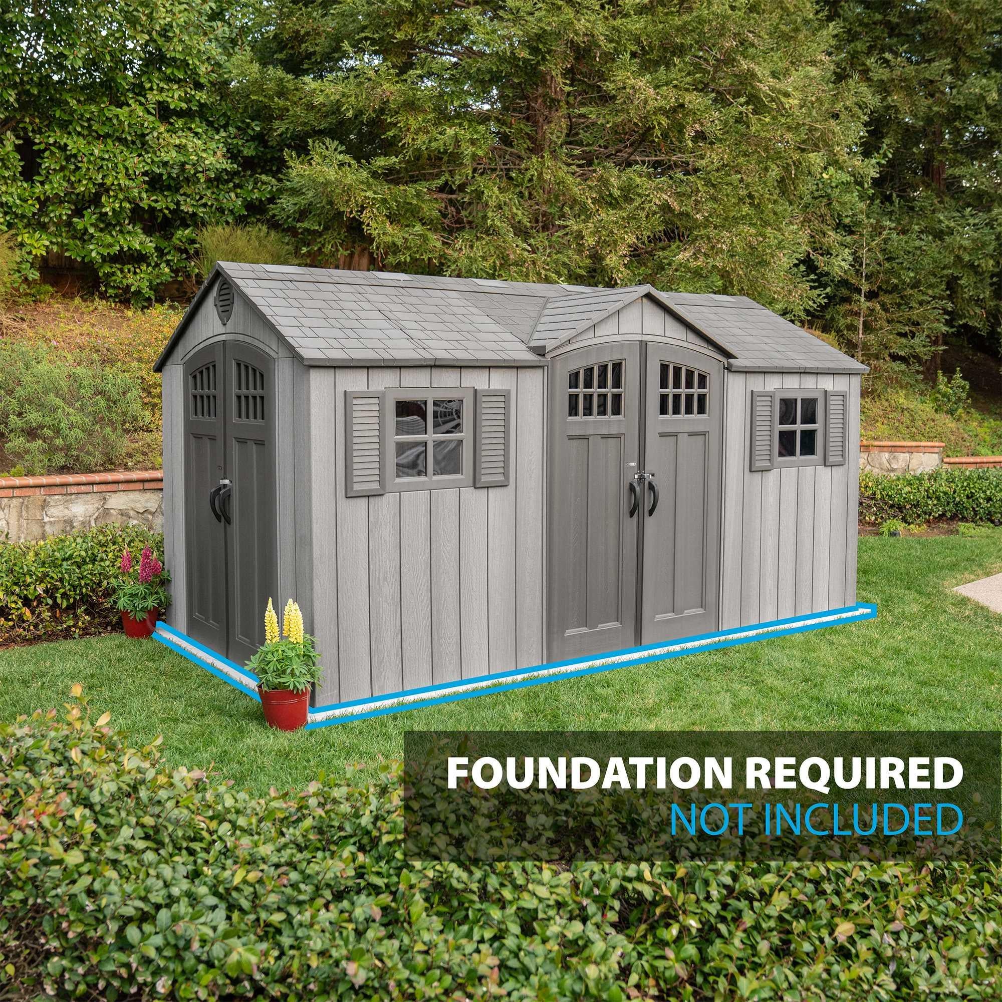 Lifetime 15 Ft X 8 Ft Outdoor Storage Shed - 60318