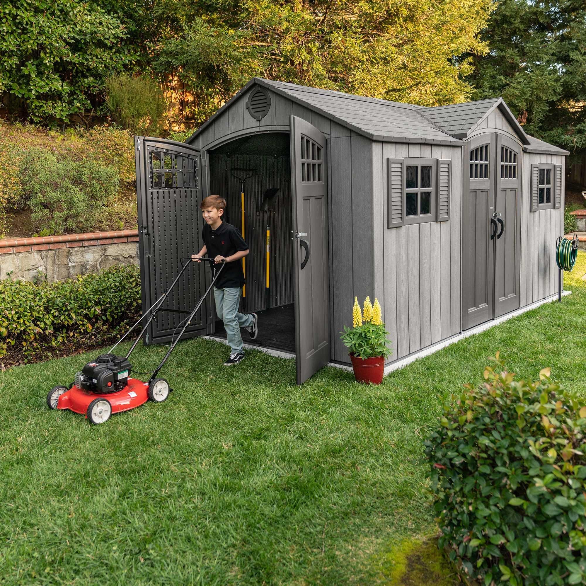 Lifetime 15 Ft X 8 Ft Outdoor Storage Shed - 60318