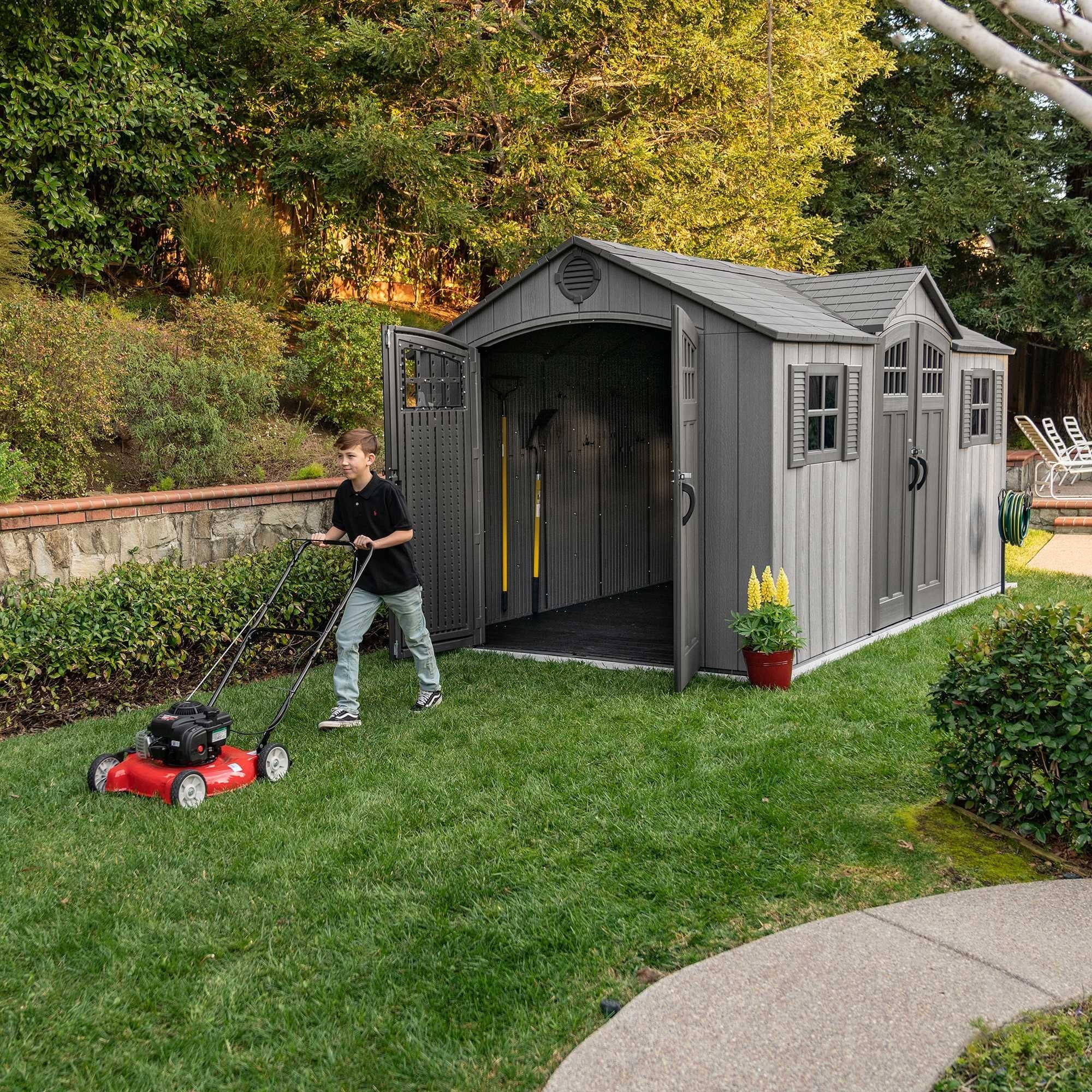 Lifetime 15 Ft X 8 Ft Outdoor Storage Shed - 60318