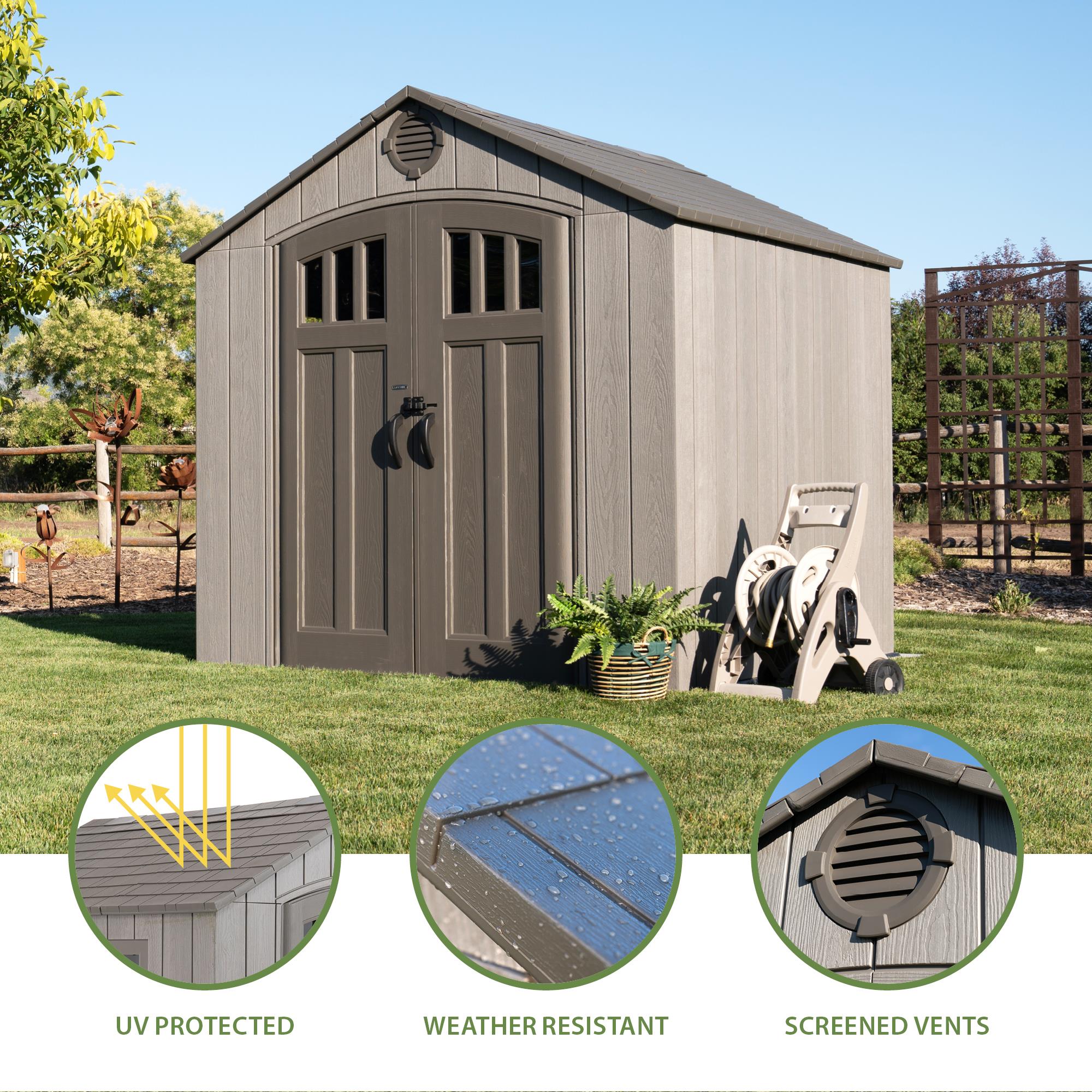 Lifetime 8 Ft. X 7.5 Ft. Outdoor Storage Shed - 60370