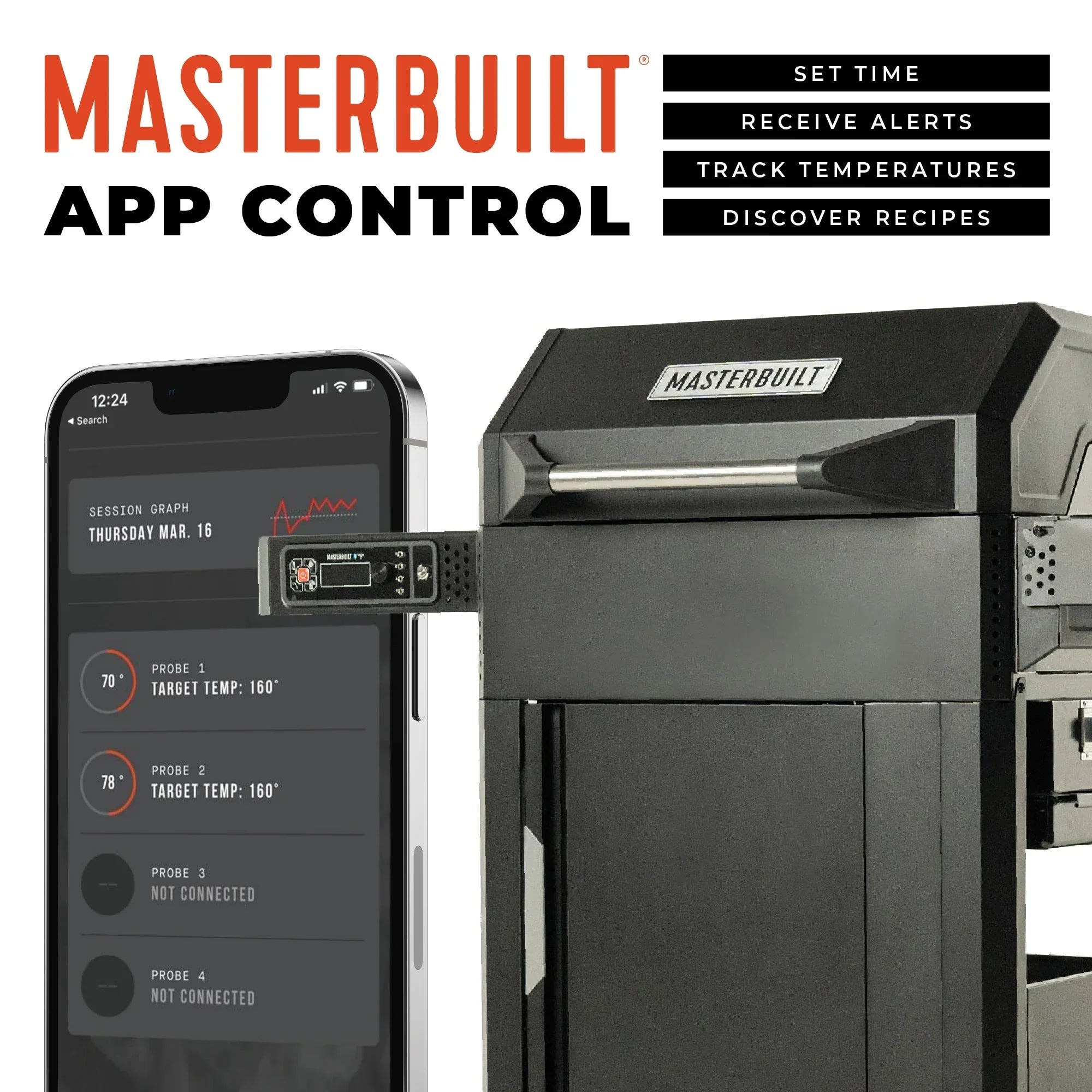 Masterbuilt® AutoIgnite 545 Digital Charcoal Grill and Smoker