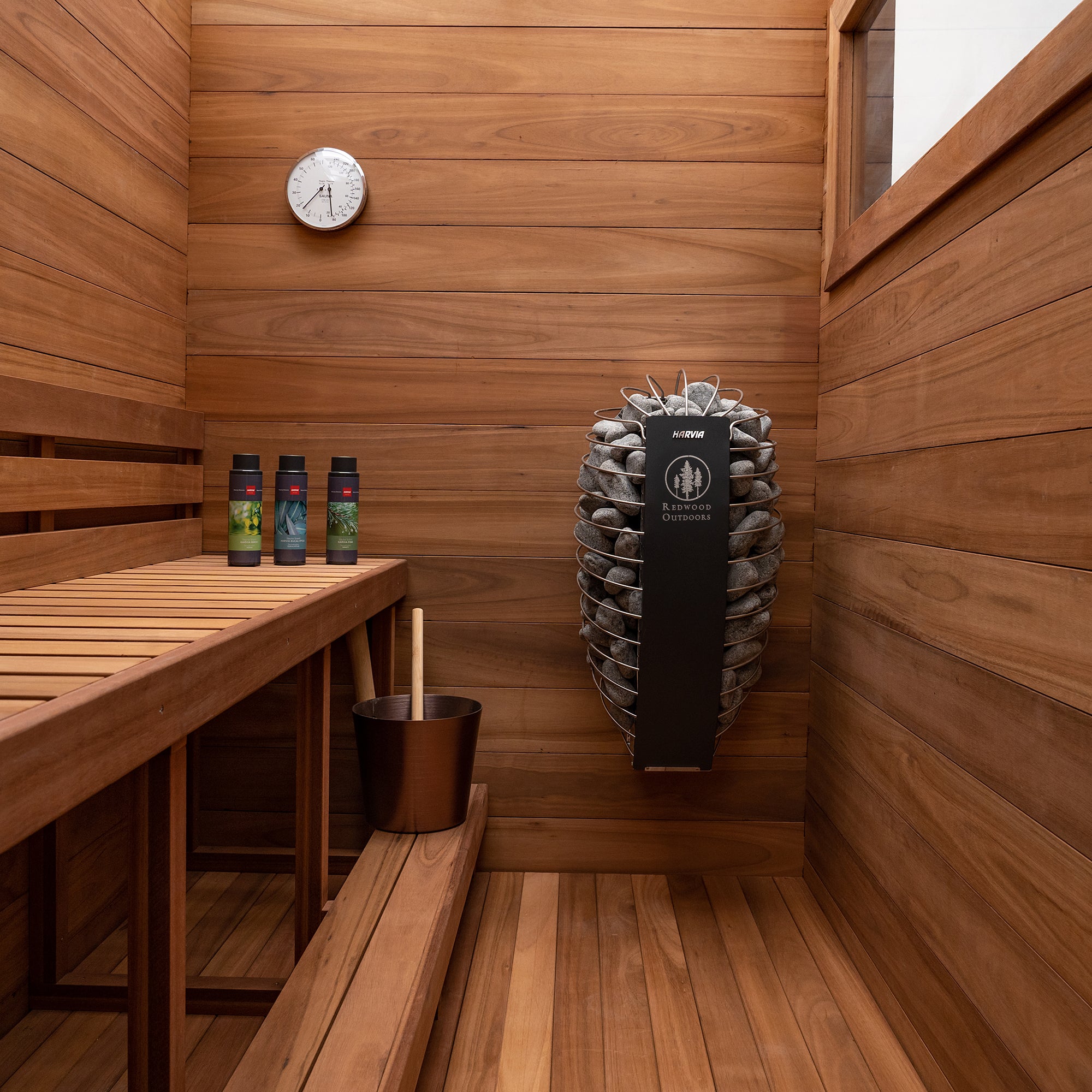 Redwood Outdoors 3-Person Oasis Outdoor Sauna SN-CBK-E3K001F