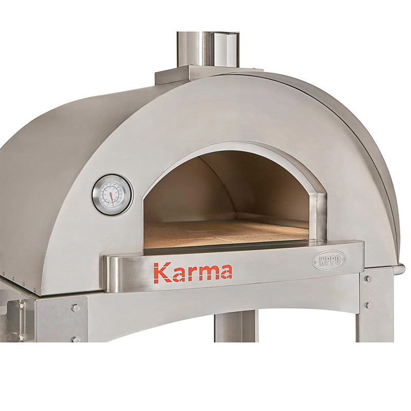 WPPO Karma 32" PRO Stainless Steel Wood Burning Pizza Oven