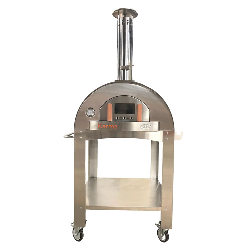 WPPO Karma 32" PRO Stainless Steel Wood Burning Pizza Oven
