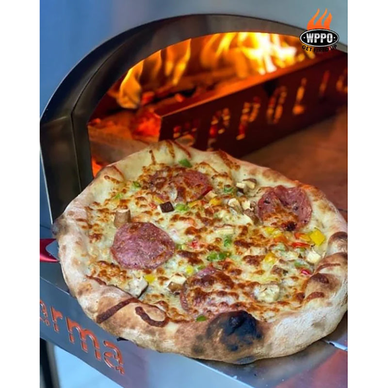 WPPO Karma 42" PRO Stainless Steel Wood Burning Pizza Oven with Cart